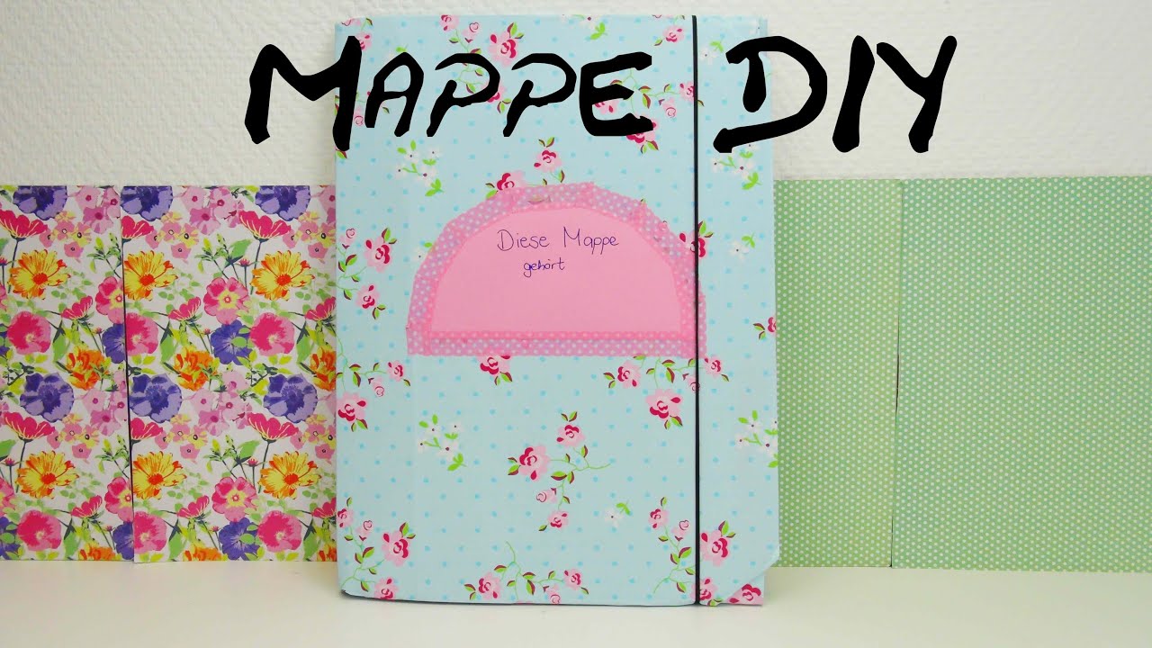 DIY Mappe | Back to School | Mappe gestalten aus einfacher Pappe | Anleitung | deutsch