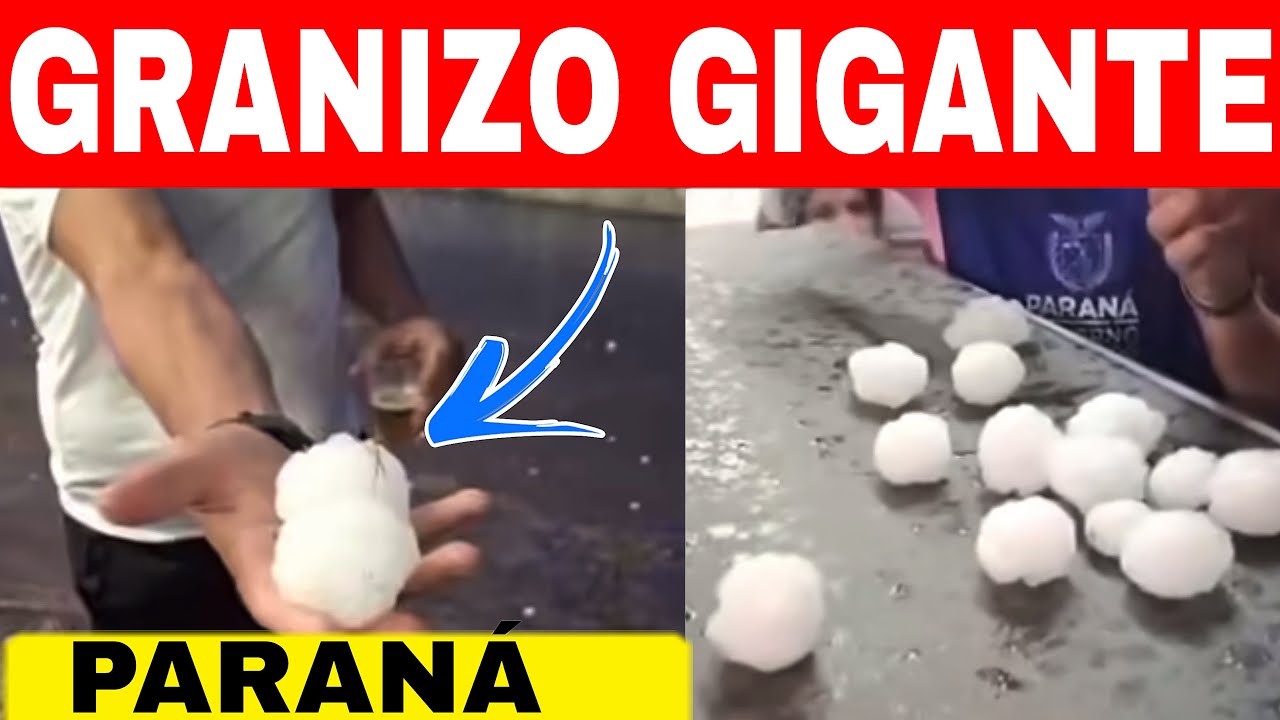 🚨GRANIZO GIGANTE no PARAN&Aacute; com TEMPORAL-hoje s&aacute;bado 01/11/25 veja 