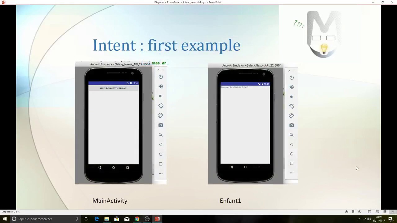Android intent : first example