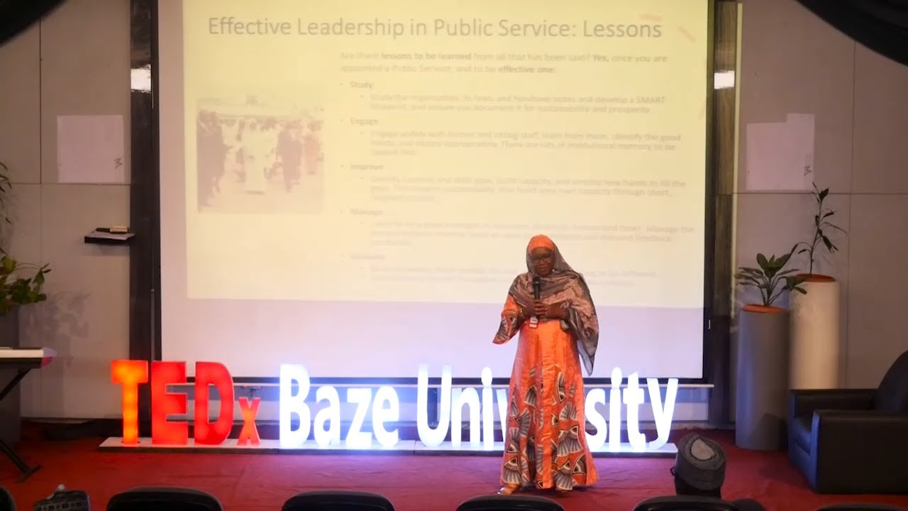 Empowering Leadership in Public Service | Amina Zakari | TEDxBazeUniversity