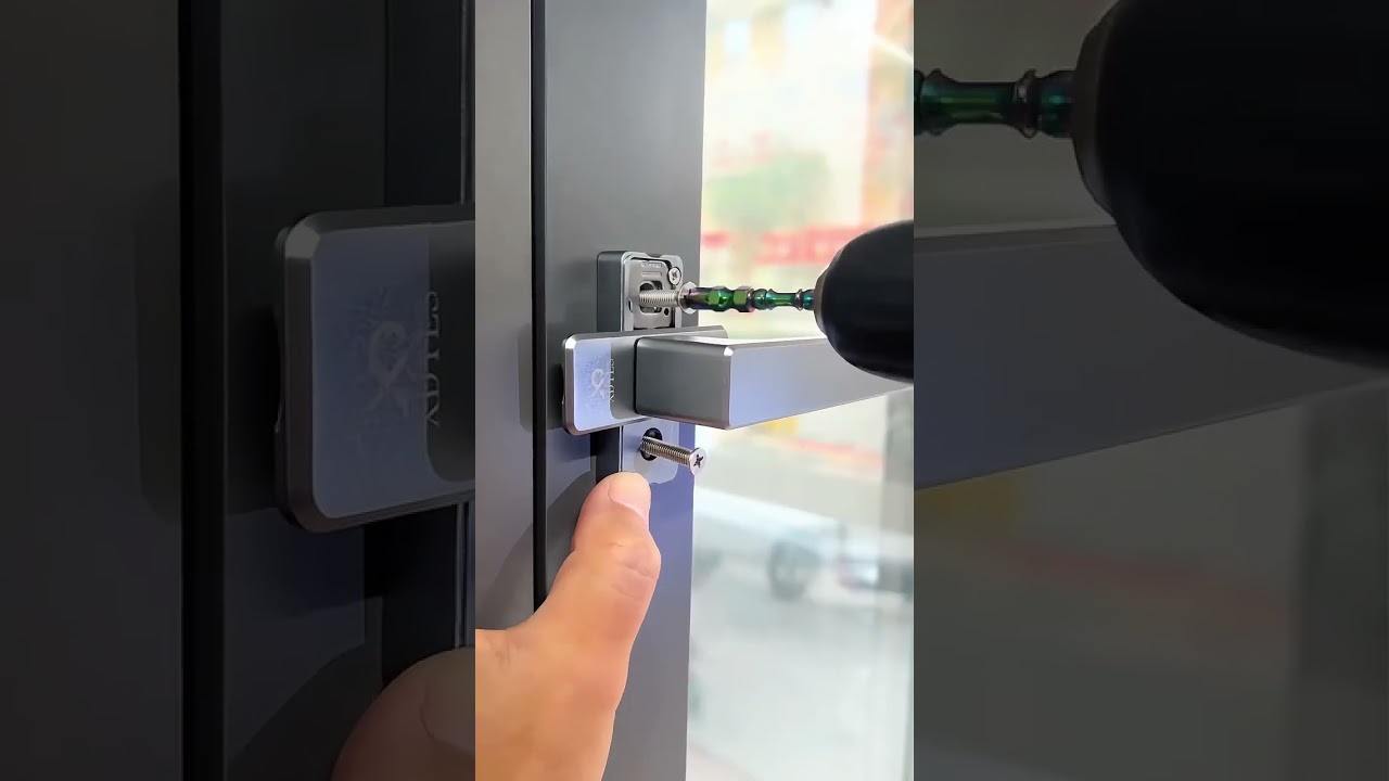 Aluminum window handle installation 