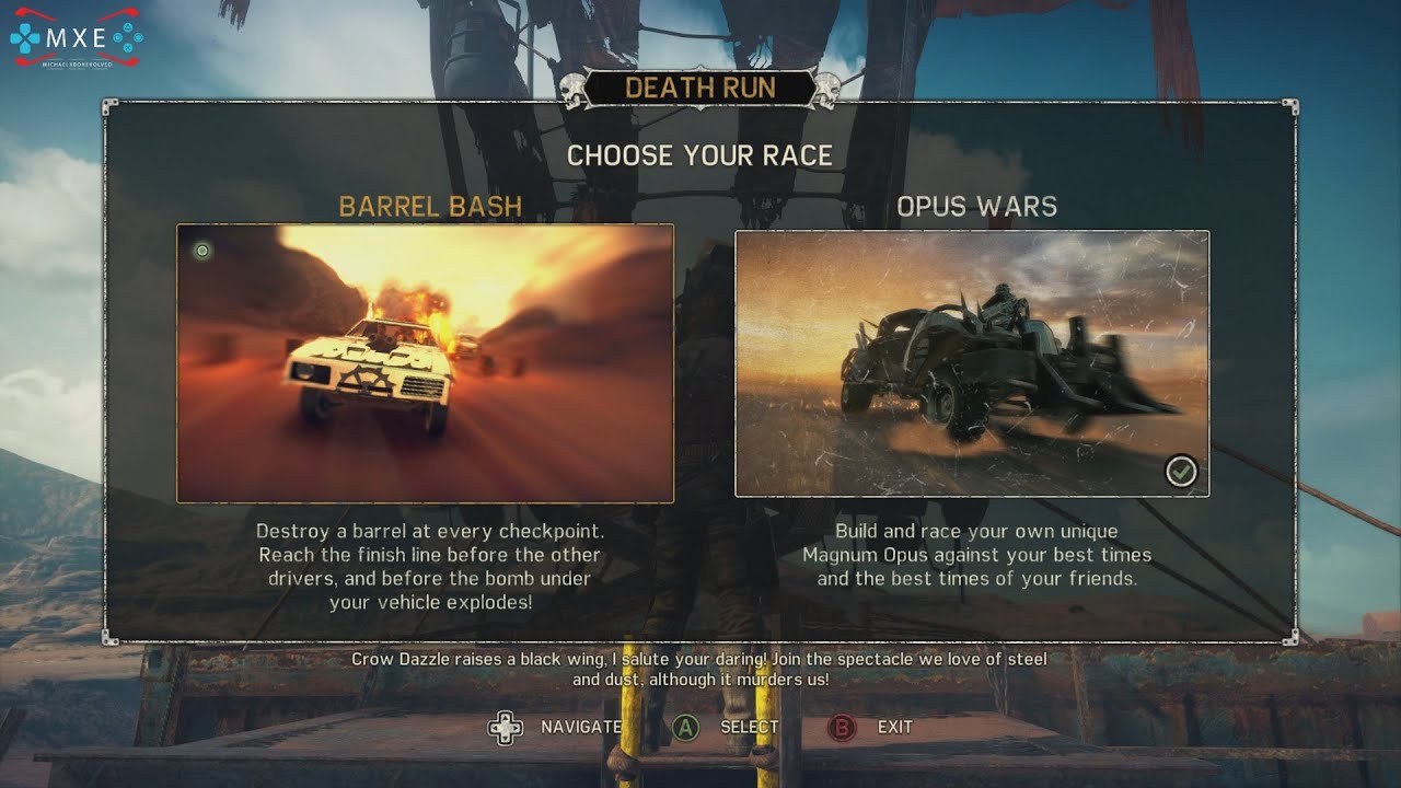 Mad Max - Barrel Bash Death Run Gameplay [1080p HD]