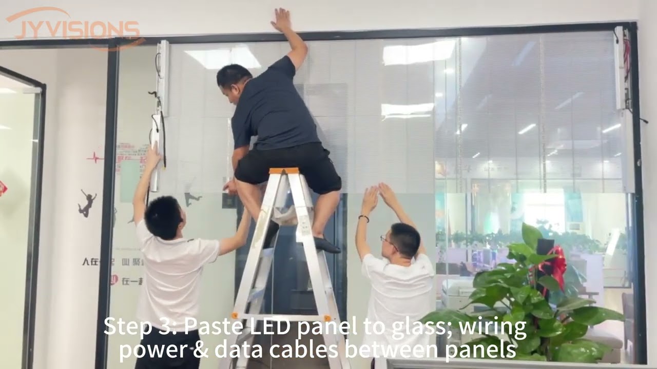 How to Install a JYVISIONS Lucid Sticker Transparent LED Screen