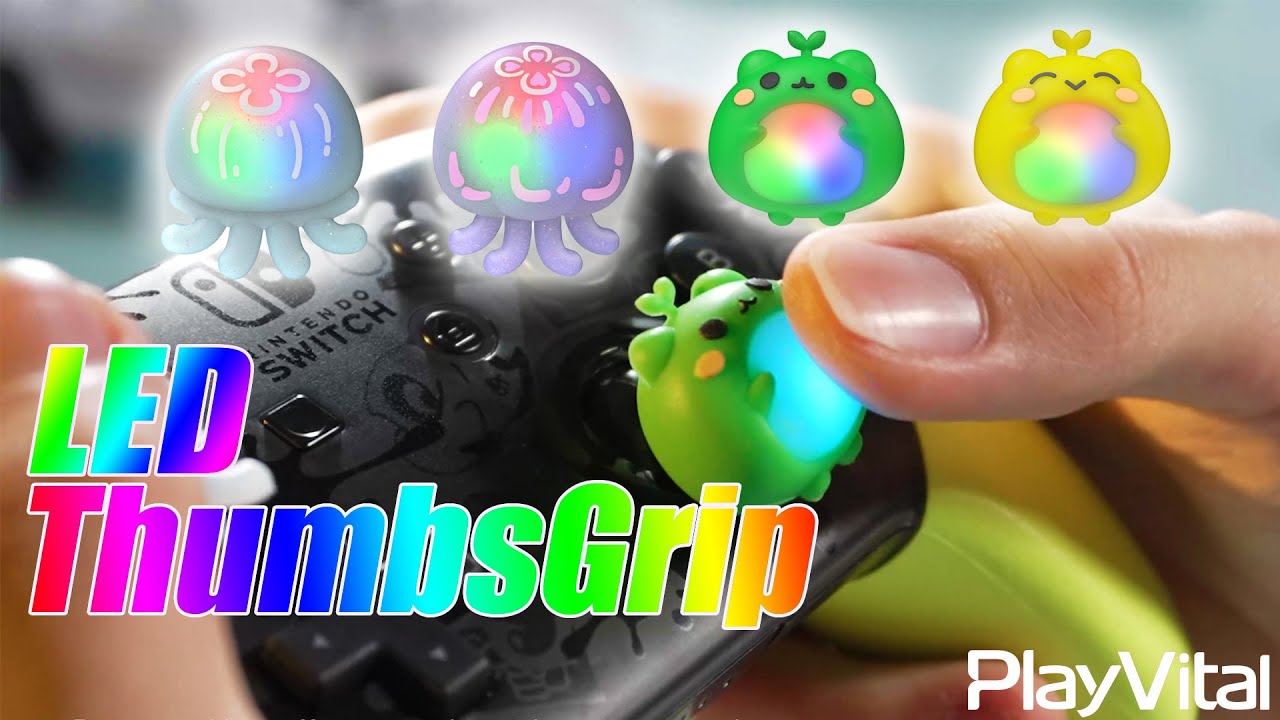 Glow & Game: Cute LED Thumbstick Grips for Enhanced Gaming - PlayVital