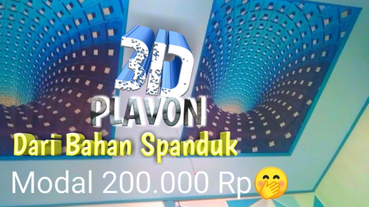 PLAFON DARI BAHAN SPANDUK 3D