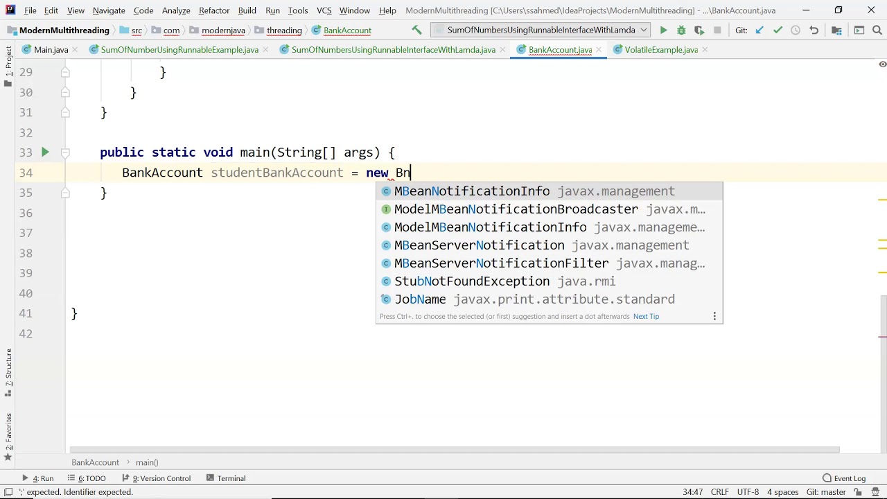 Java DeadLock Example