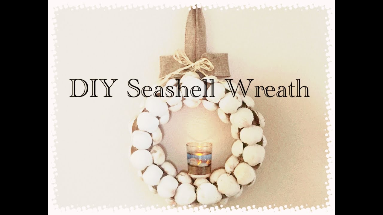 DIY Dollar Tree Seashell Wreath with Votive LED Candle - In Collab with Abellee25
