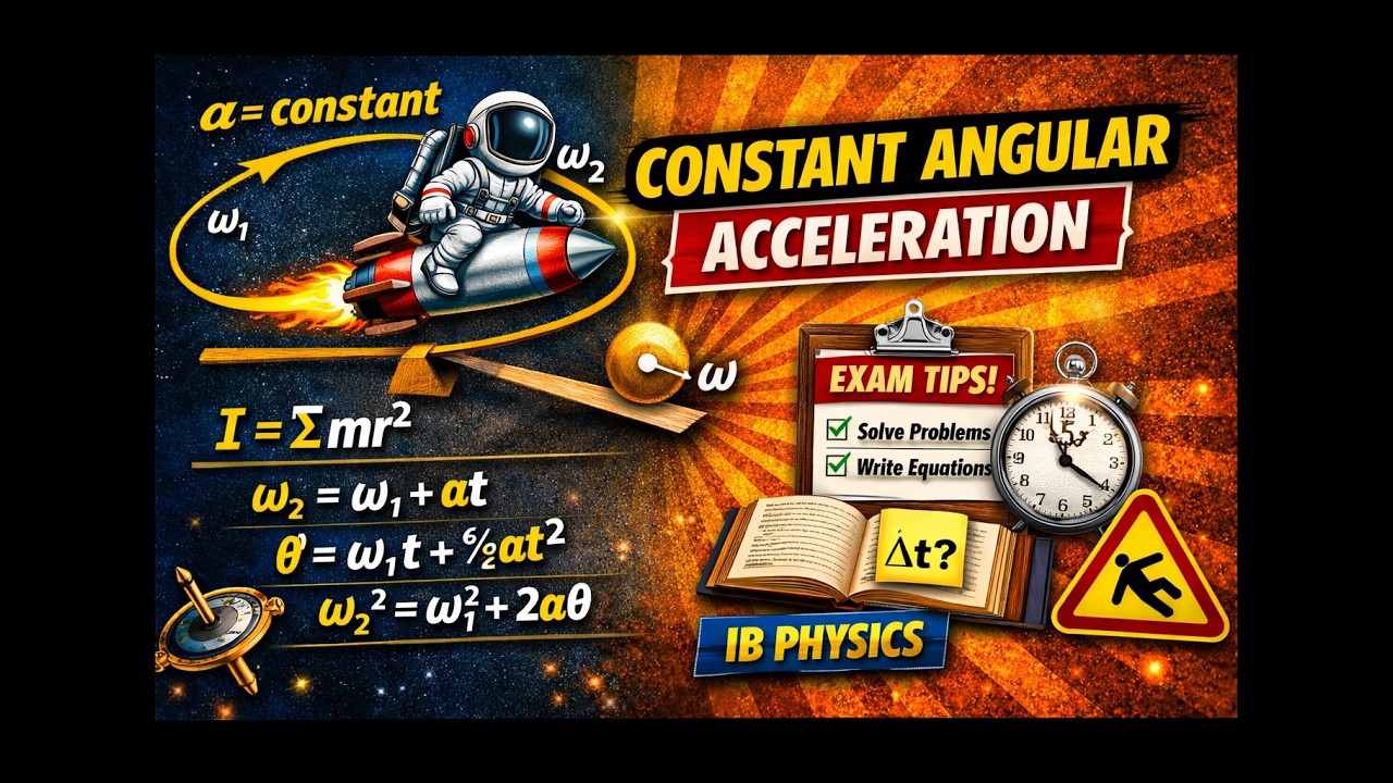 6.3   Constant angular acceleration (equations of motion)