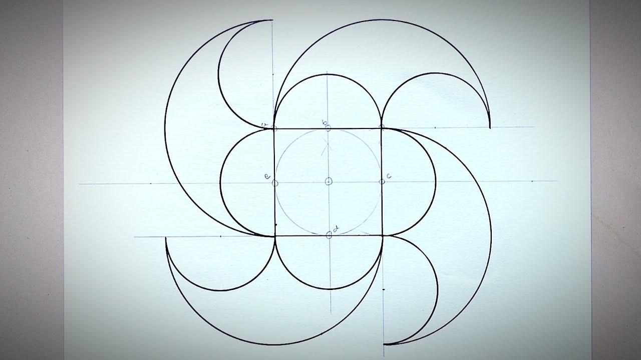 Simple Geometric Half Circle Design Step by Step | Simple Geometric Design For Kids | 