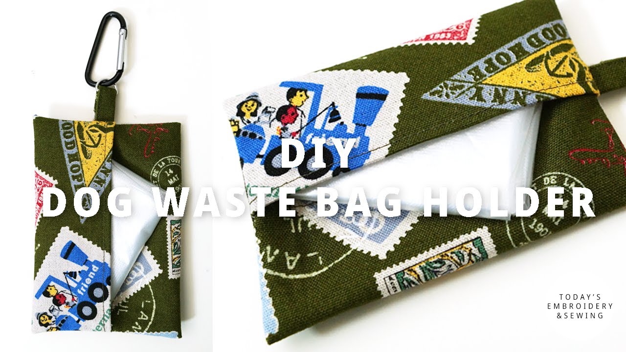 DIY Dog Waste Bag Dispenser, Dog Poop Bag Holder Sewing Pattern