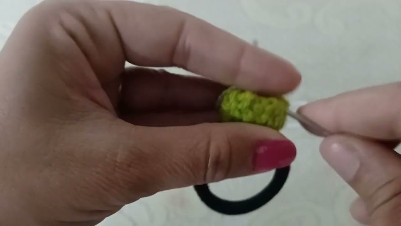 White rose rubber band for hair # hand made # BEAUTIFULL