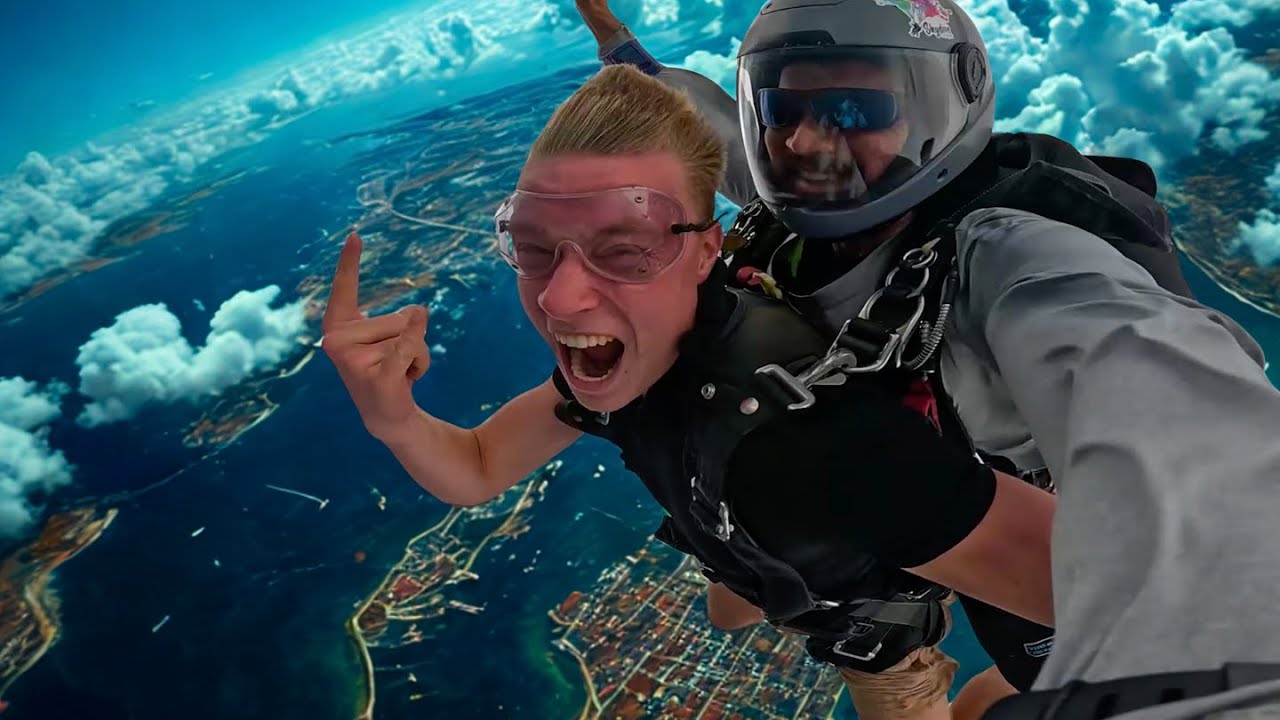 Uit een VLIEGTUIG SPRINGEN boven CURACAO!!