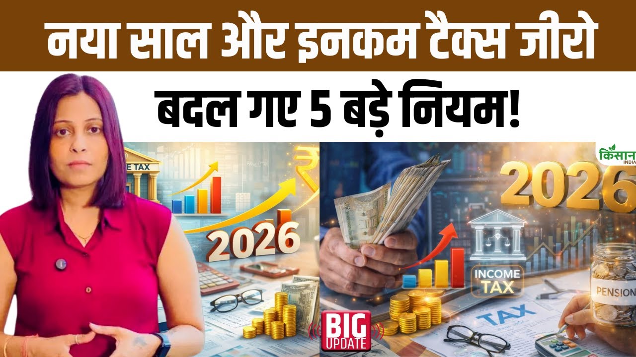 Income Tax 2026: 5 बड़े बदलाव | इतने लाख तक टैक्स फ्री | किसान और सैलरीड को बड़ी राहत। NewTax Rules