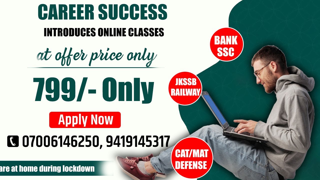 Online classes for competitive exams | jkssb coaching in jammu  | online video classes for ssc