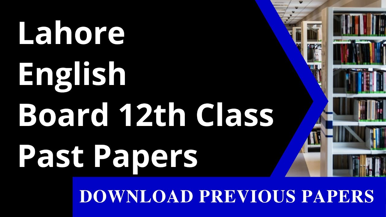 12th Class English Past Paper Lahore Board