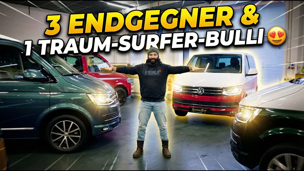 3 VW T6 Multivan Highline 4Motion Endgegner & 1 T5-Traum-Surfer-Bulli