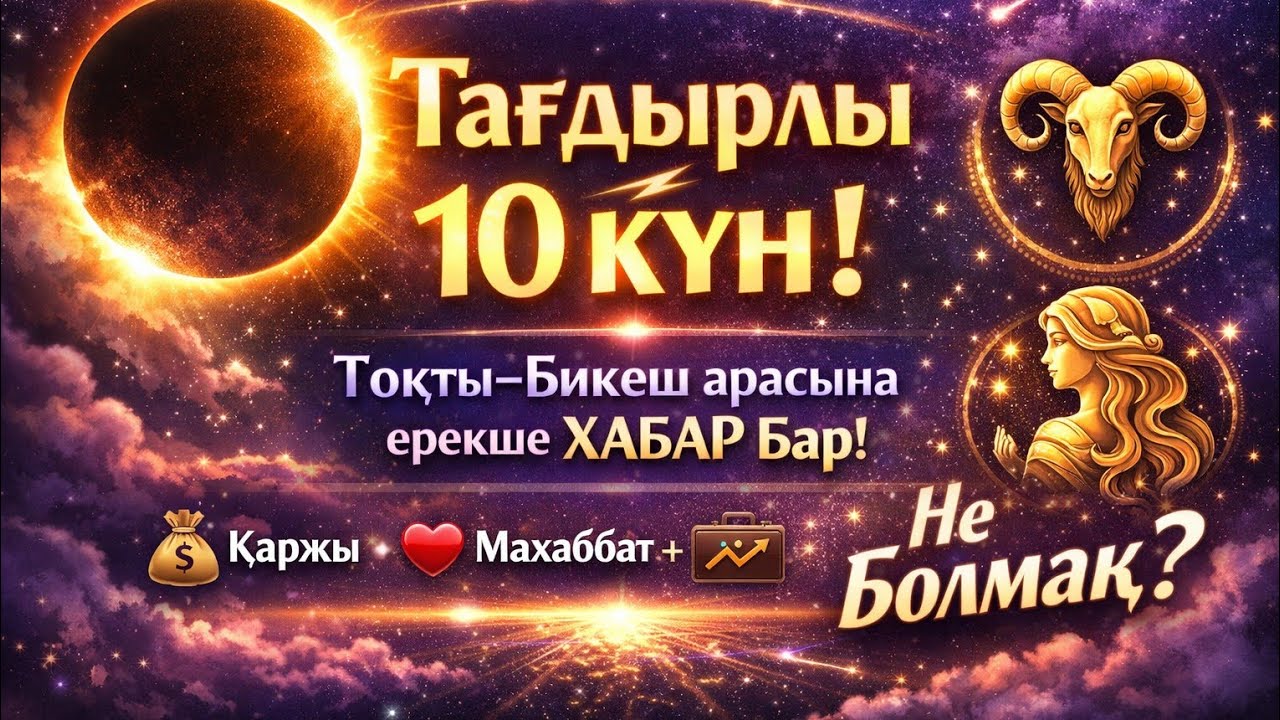 ☃️18–28 Ақпан ⚡ Тағдырлы 10 КҮН! Тоқты–Бикеш