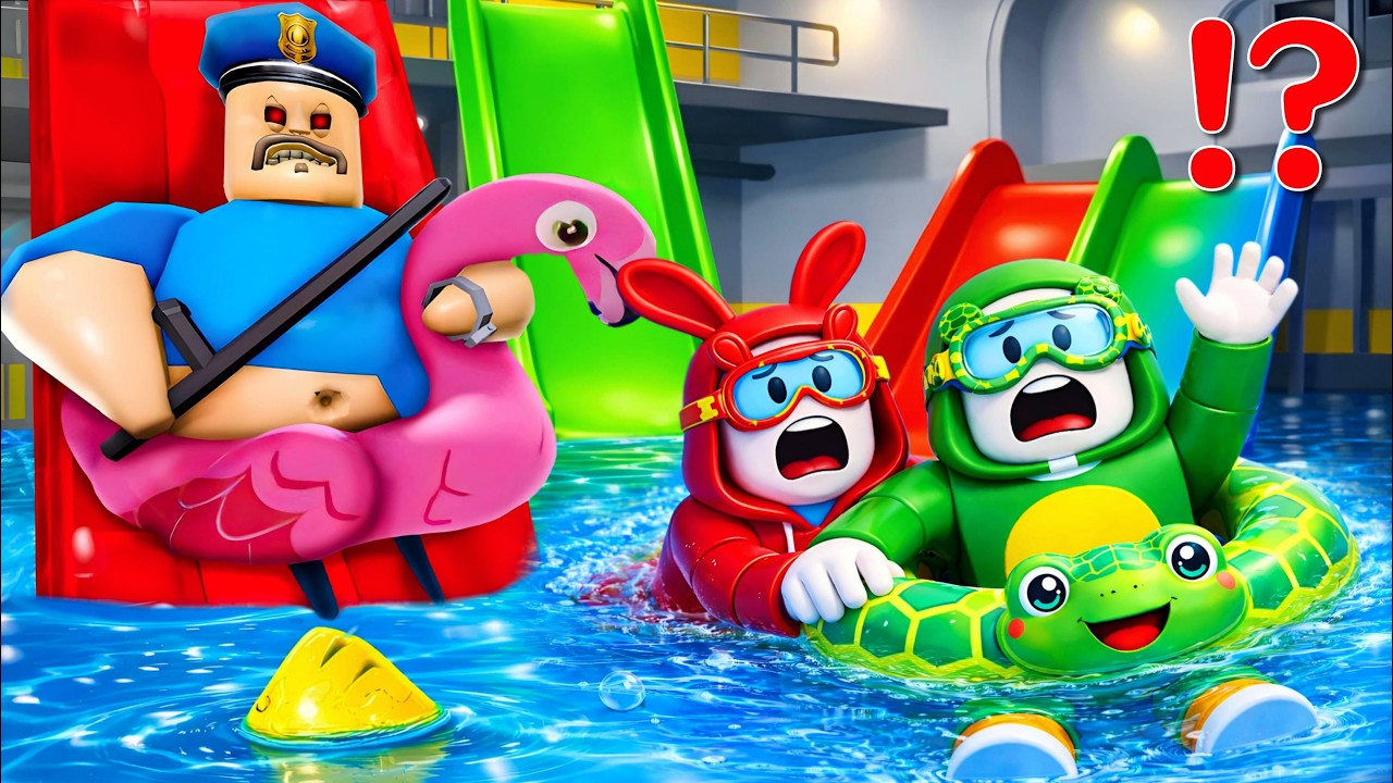 WE ESCAPED WATERPARK BARRY'S PRISON RUN! | Mikey & JJ Roblox
