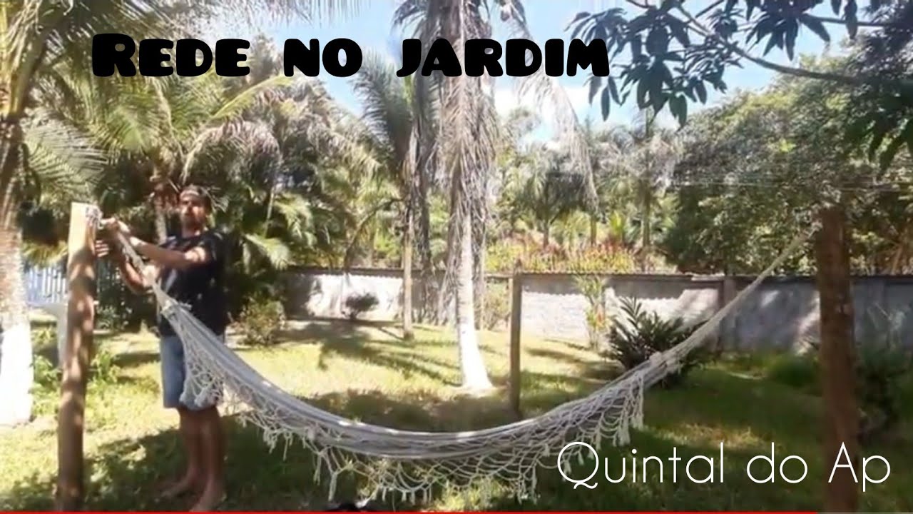 Como colocar a rede no jardim!