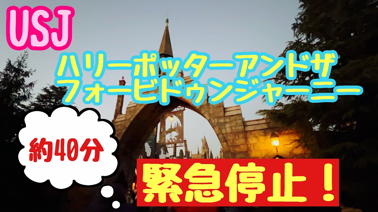 【USJ】2022.1.2（日）ハリーポッター・アンド・ザ・フォービドゥン・ジャーニー緊急停止！