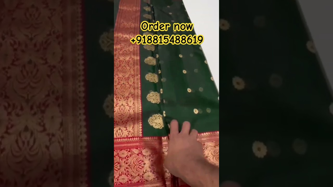 (saree code-AB 757) PURE CHANDERI KATAN SILK SAREE ORDER NUMBER+918815488619