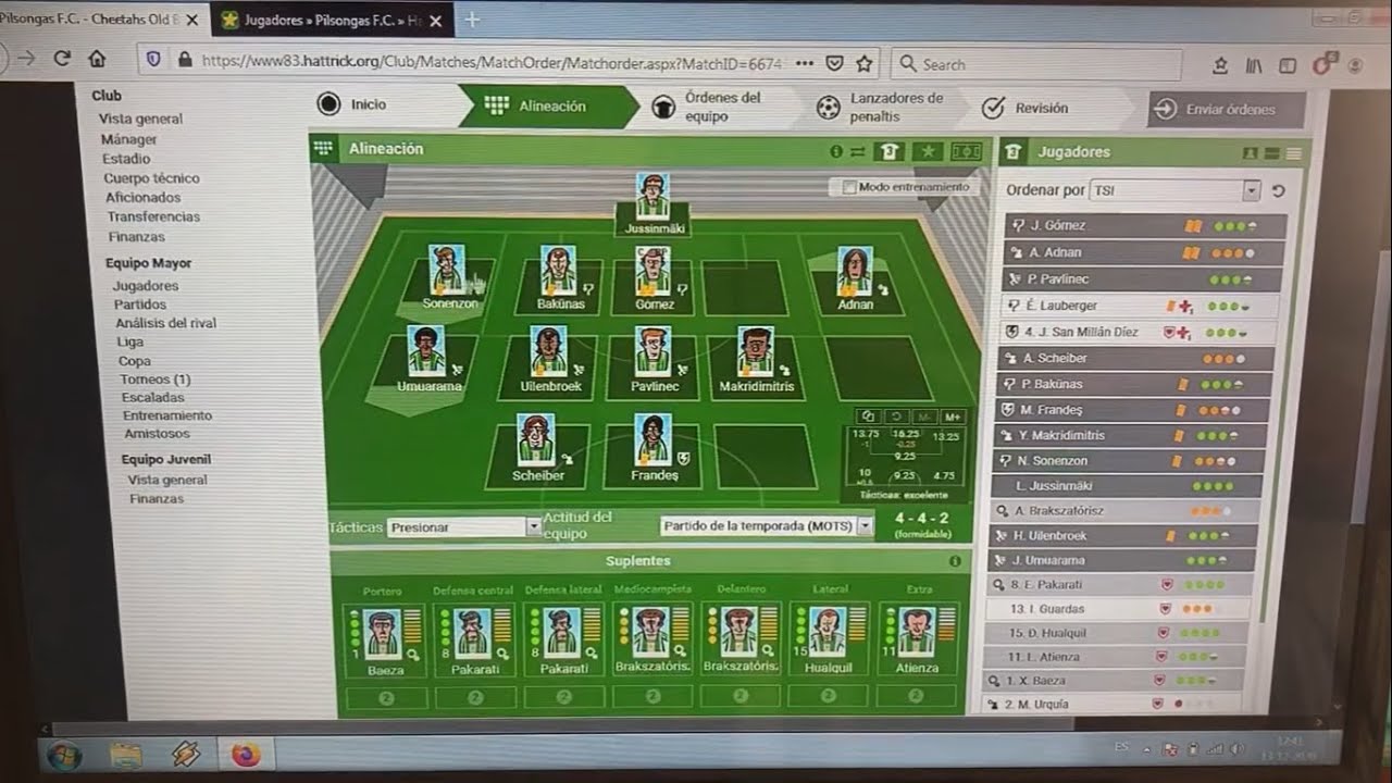 Como mandar una alineacion en Hattrick Manager nivel Dios aprende a plantear partidos en Hattrick