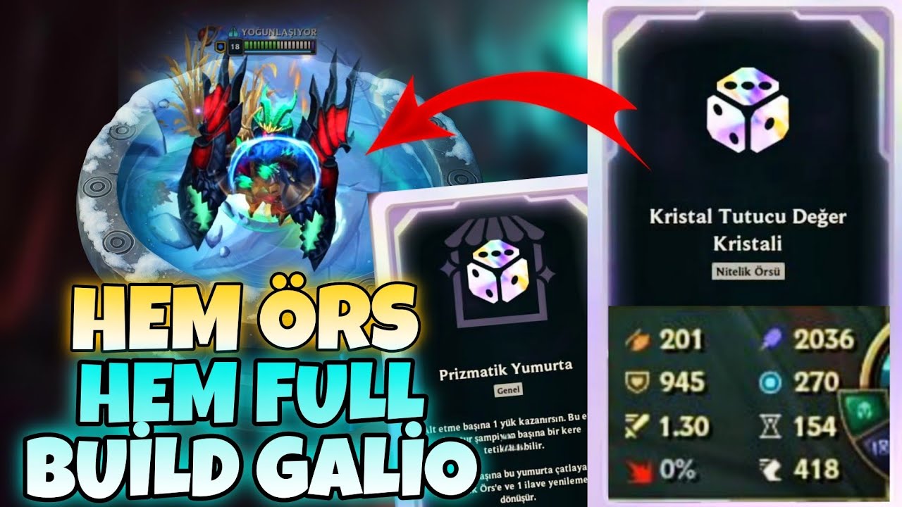 HEM ÖRS HEM FULL BUİLD GALİO - LOL ARENA MODU