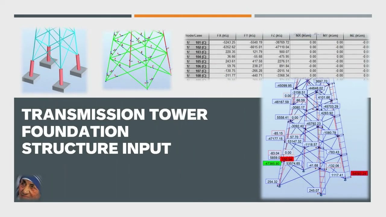 TRANSMISSION TOWER FOUNDATION | Structure input