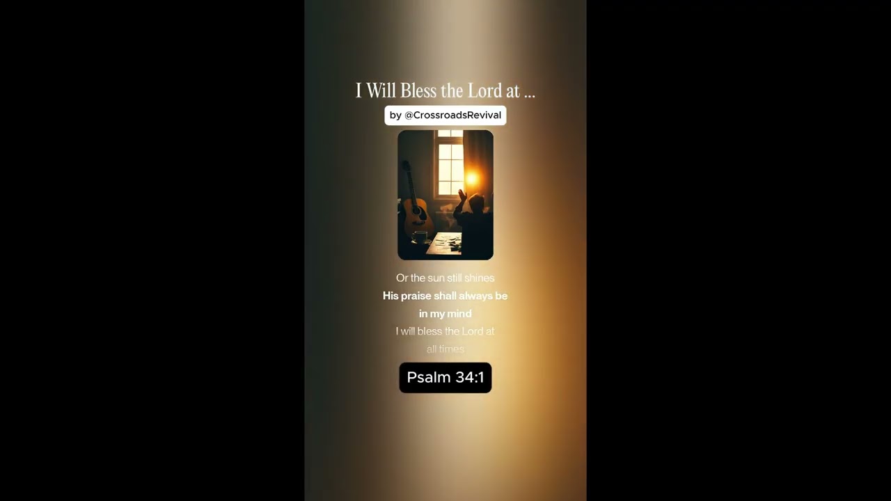 Blues Worship | I Will Bless the Lord | Psalm 34:1| Crossroad Revival