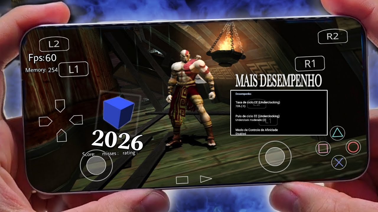 COMO CONFIGURAR O GOD OF WAR 1 || EM APENAS 6 MINUTOS || NETHERSX2| ANDROID| 2026 