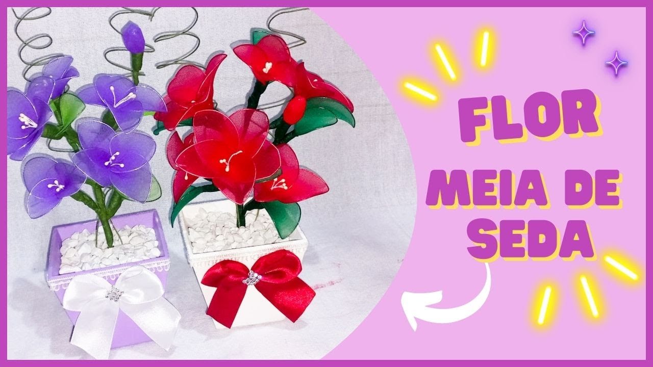 Flor em meia de seda 🌺 Como fazer - Passo a passo