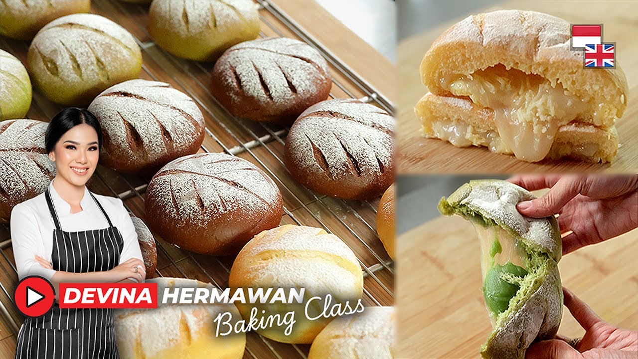 Roti Lembut, Isian Mochi Kenyal & Homemade! Resep ROTI ISI MOCHI | Devina Hermawan’s Baking Class