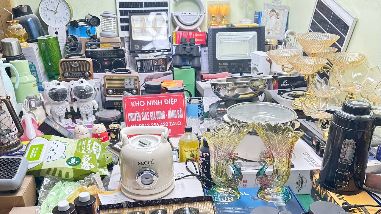 BÌNH HOA CON CÔNG, ĐÈN NHÁY BI, ĐÈN NHÁY KIM CƯƠNG, BÌNH GIỮ NHIỆT, ĐÈN PIN TO,...