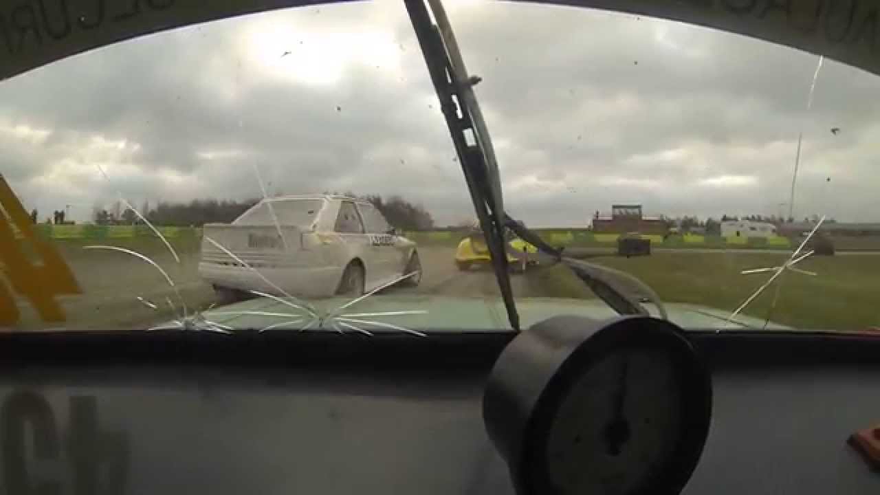 Retro rallycross final croft march 2015 in car with lance foster.