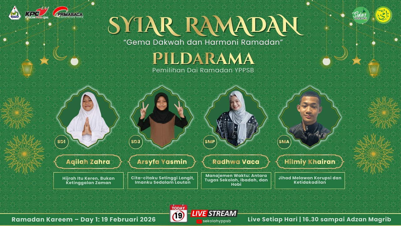 PILDARAMA — Pemilihan Dai Ramadan YPPSB | Kamis, 19 Februari 2026