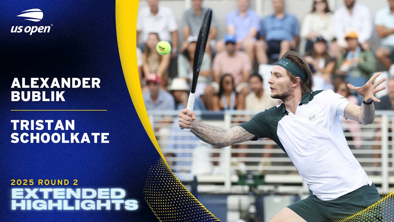 Alexander Bublik vs. Tristan Schoolkate Extended Highlights | 2025 US Open Round 2