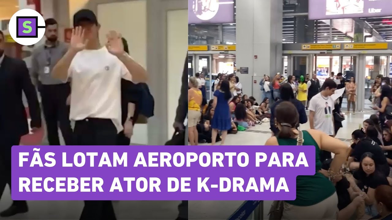 Jung Hae In, ator sul-coreano de k-drama, desembarca no Brasil e atrai fãs para aeroporto