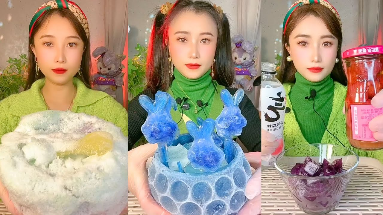 Homemade Chinese Ice Eating ASMR | Soft Frozen Desserts & Snow Ice Sounds #26