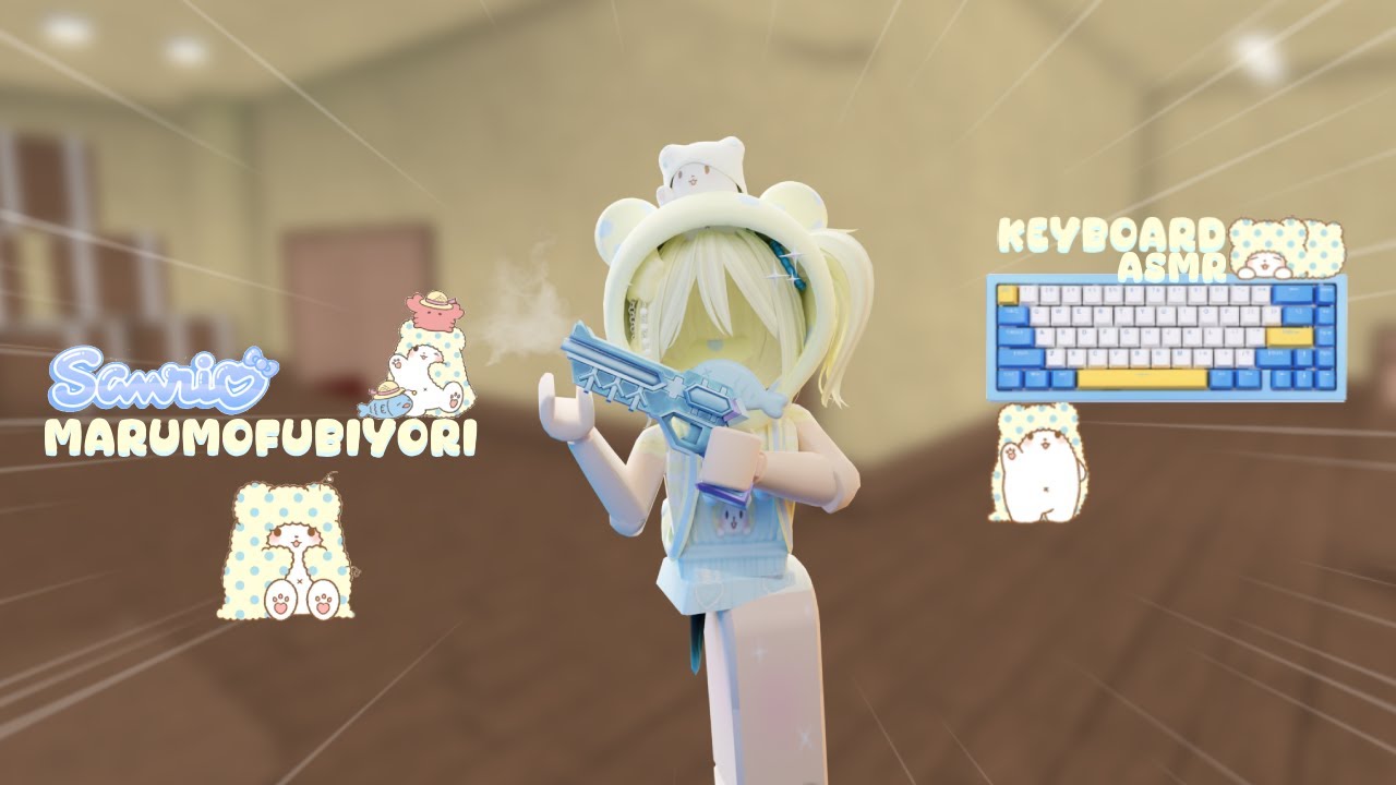 PLAYING MM2 as MARUMOFUBIYORI *Keyboard ASMR* {Murder Mystery 2}