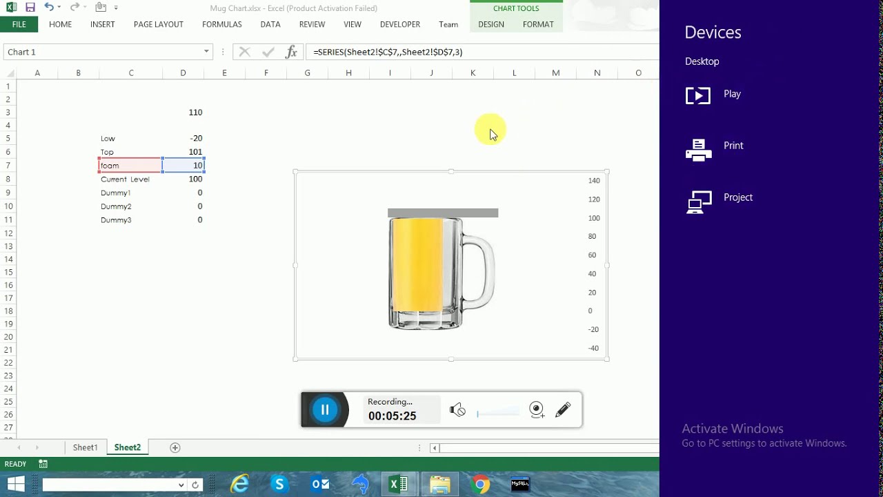 Excel Mug Chart