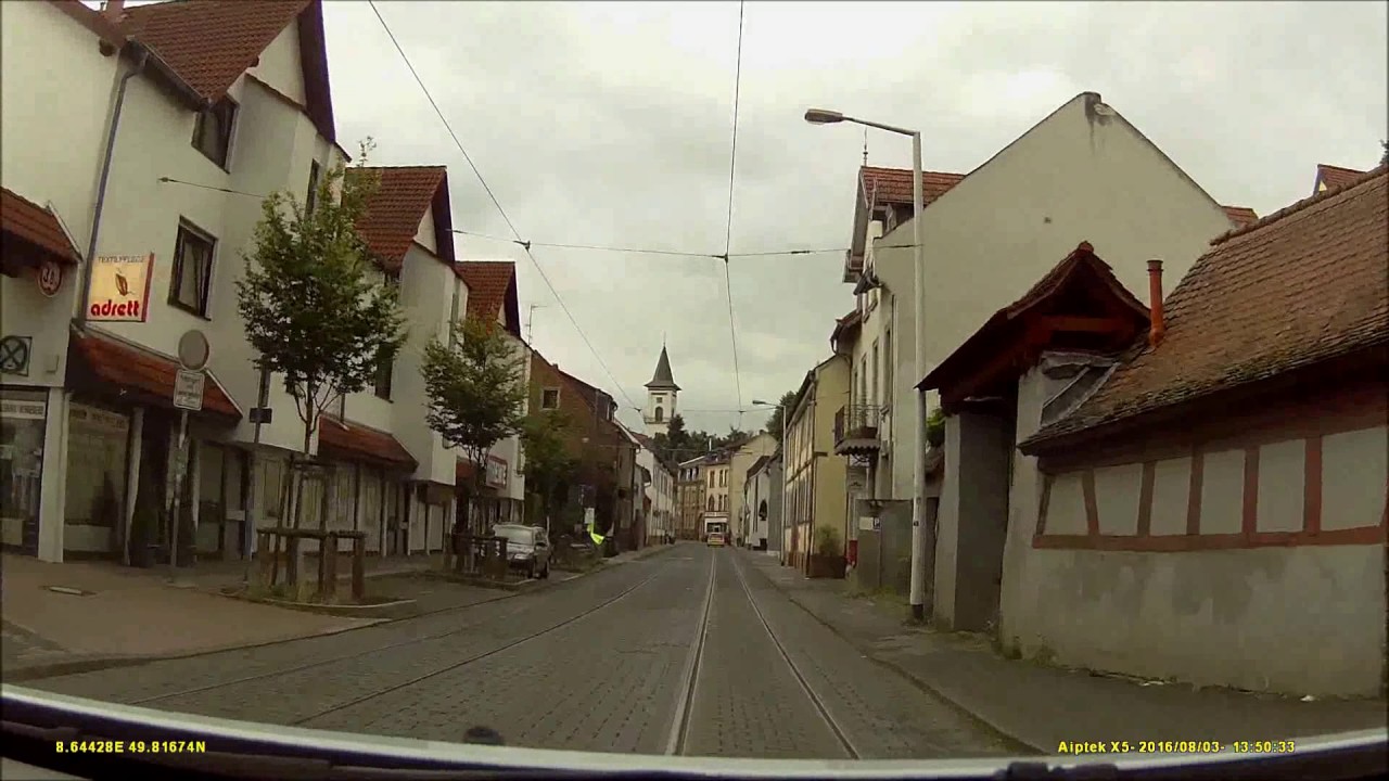 ! Stadtdurchfahrt in Darmstadt/DA: Eberstadt (West rein, Süd raus)