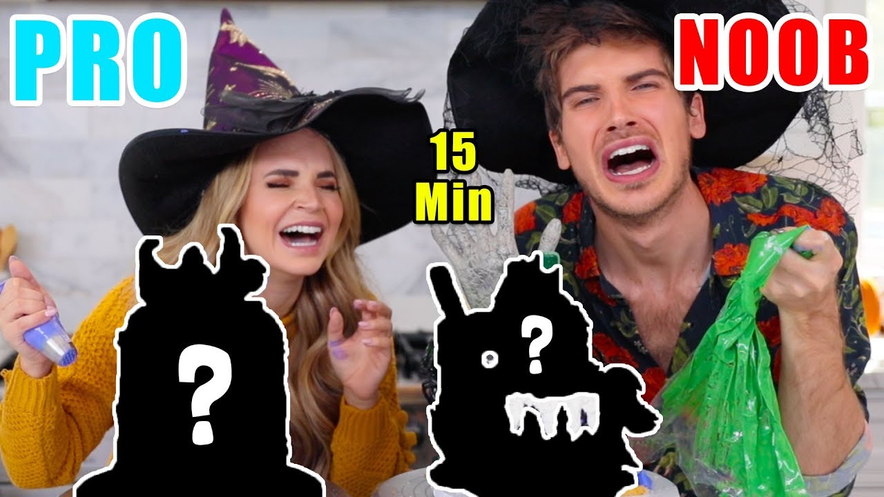 Noob vs Pro Monster Cake Challenge! w/ Rosanna Pansino