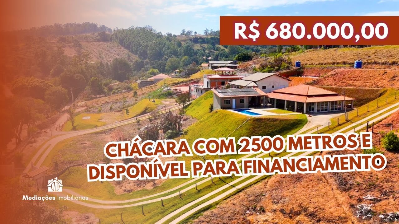 VENDIDA!!! CHÁCARA DE 2500 METROS QUE ACEITA FINANCIAMENTO? OLHA ESSA QUE LINDA A 100 KM DE SP