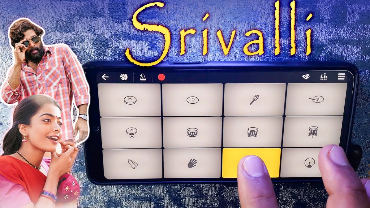Srivalli Song on Walk Band | Pushpa | Instrumental Ringtone | MobilePiano+Drum | Teri Jhalak Asharfi