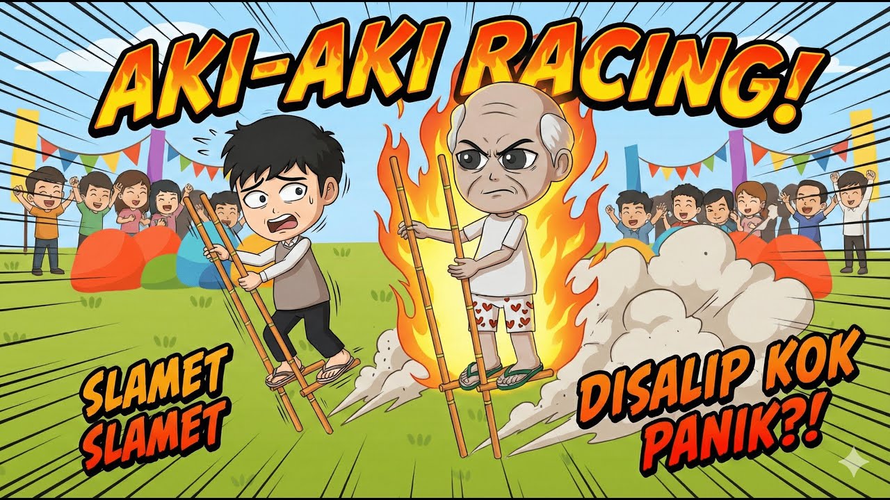 Lomba Egrang Paling Epic (Animasi Lucu) - Ajun Art