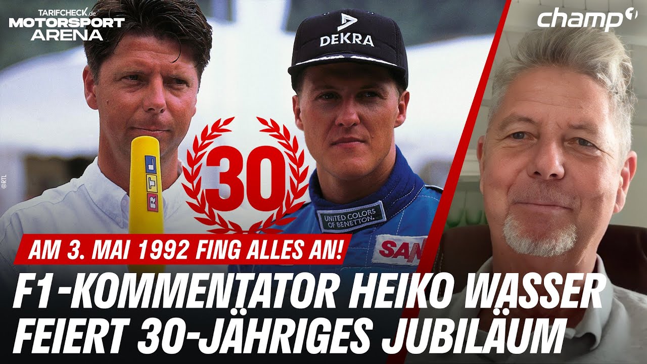 Am 3. Mai 1992 fing alles an! RTL-Formel 1-Kommentator Heiko Wasser feiert 30-j&auml;hriges Jubil&auml;um
