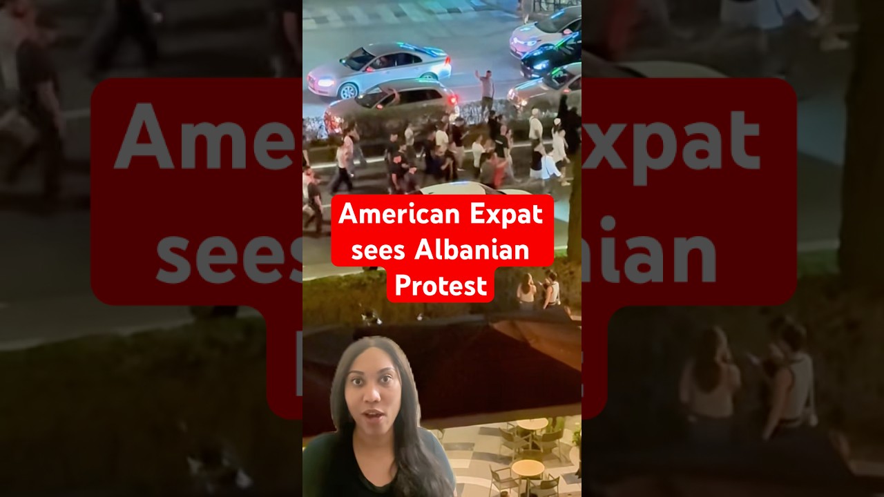 American Expat Sees Albanian Protests #shorts #protest #Albania #travel #europe #moveabroad