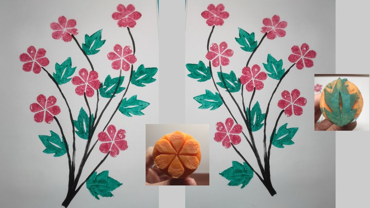 Seni Grafis cetak tinggi dengan wortel// Vegetable painting @Bundalena520