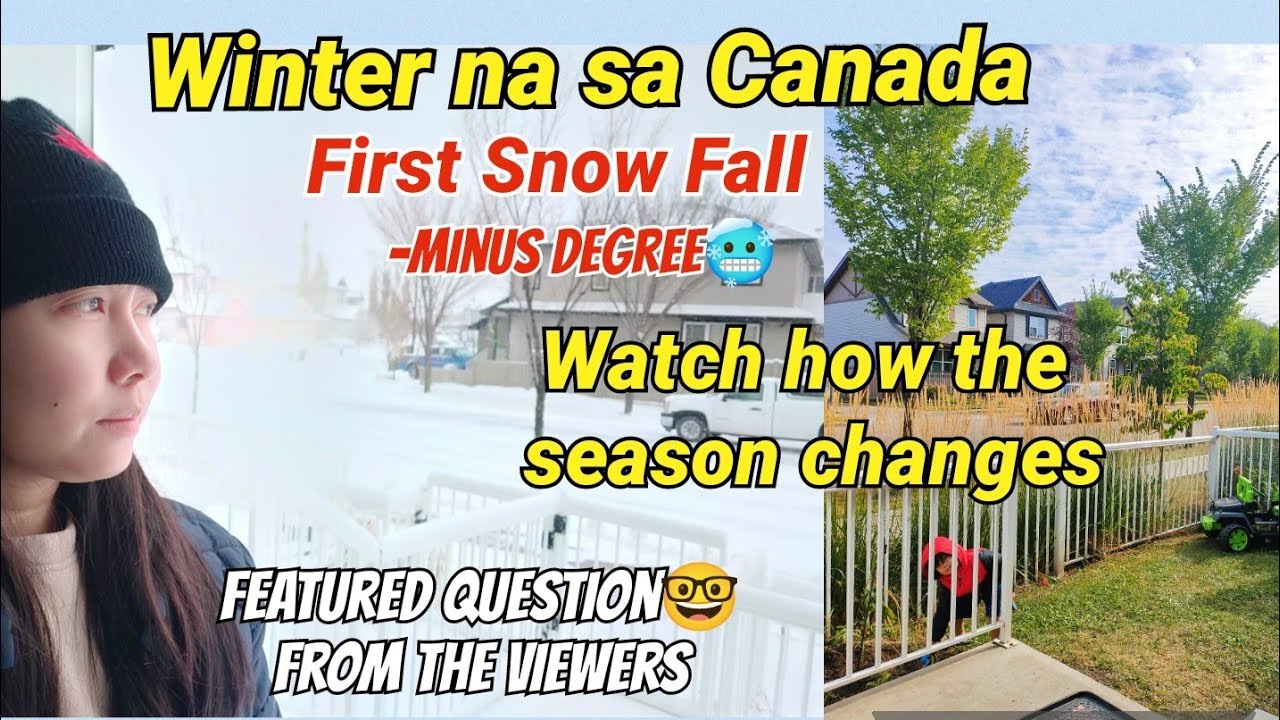 FIRST SNOW FALL IN CANADA | Buhay Canada | Buhay OFW | Philippines to Canada | Calgary to Edmonton