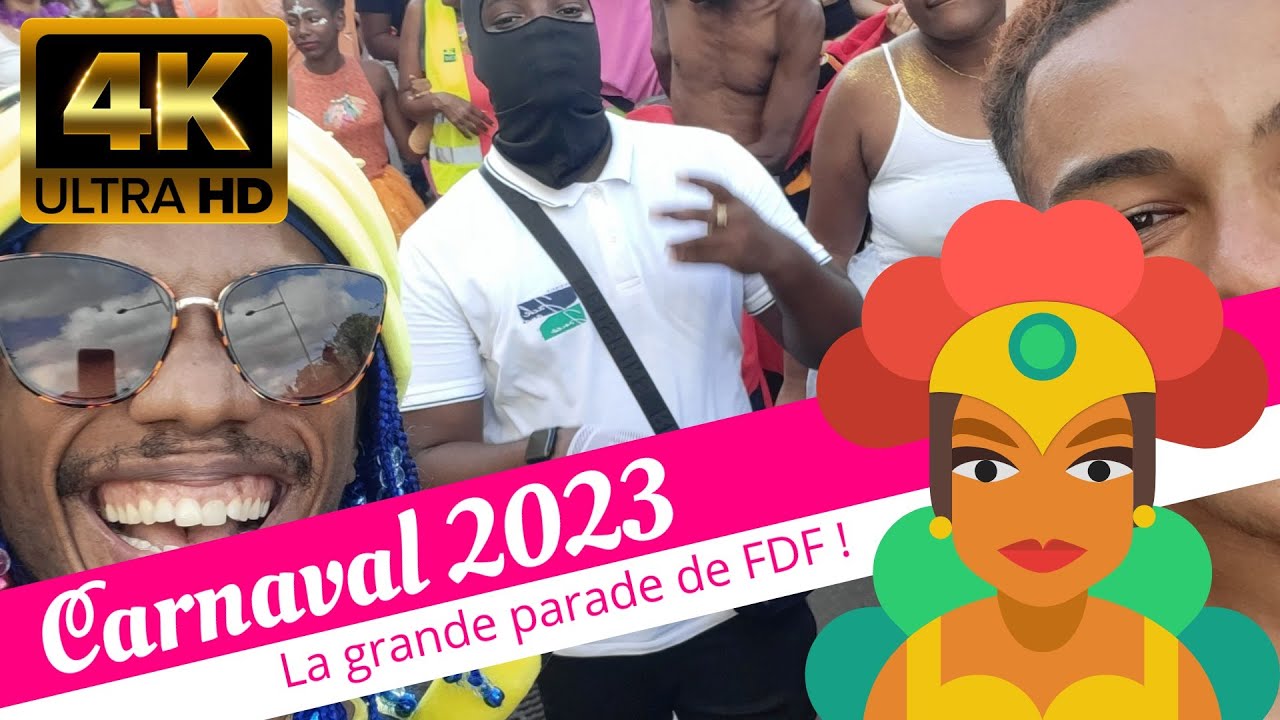 💃 CARNAVAL MARTINIQUE 2023 - DIMANCHE GRAS, Courez les vidés à Fort-de-France en 4K !